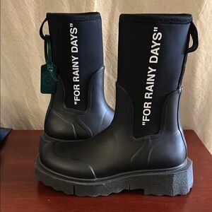 Off-White Black Rain Boots